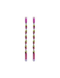 20 Flat Twisted Spring Fork Bars Oil Slick.